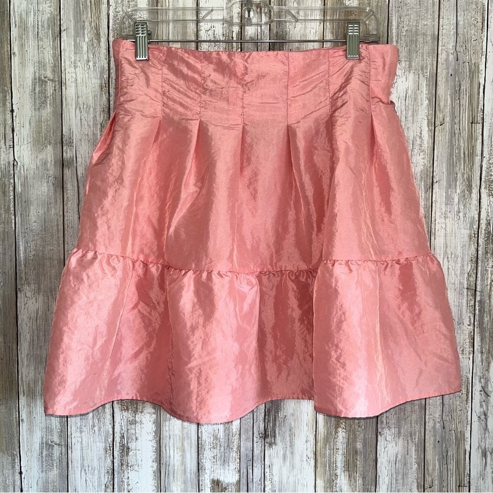 Topshop Pink Taffeta Lantern Mini Skirt Barbiecore - Picture 2 of 6